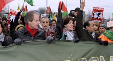 Gretta Duisenberg in actie tegen Israel. Foto: Jos van Zetten/Flickr Creative Commons.